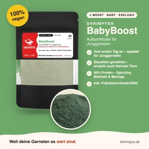 SHRIMPYS® BabyBoost – Aufzuchtfutter für Junggarnelen